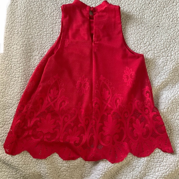 Lace turtleneck flowy tank top - Picture 2 of 3